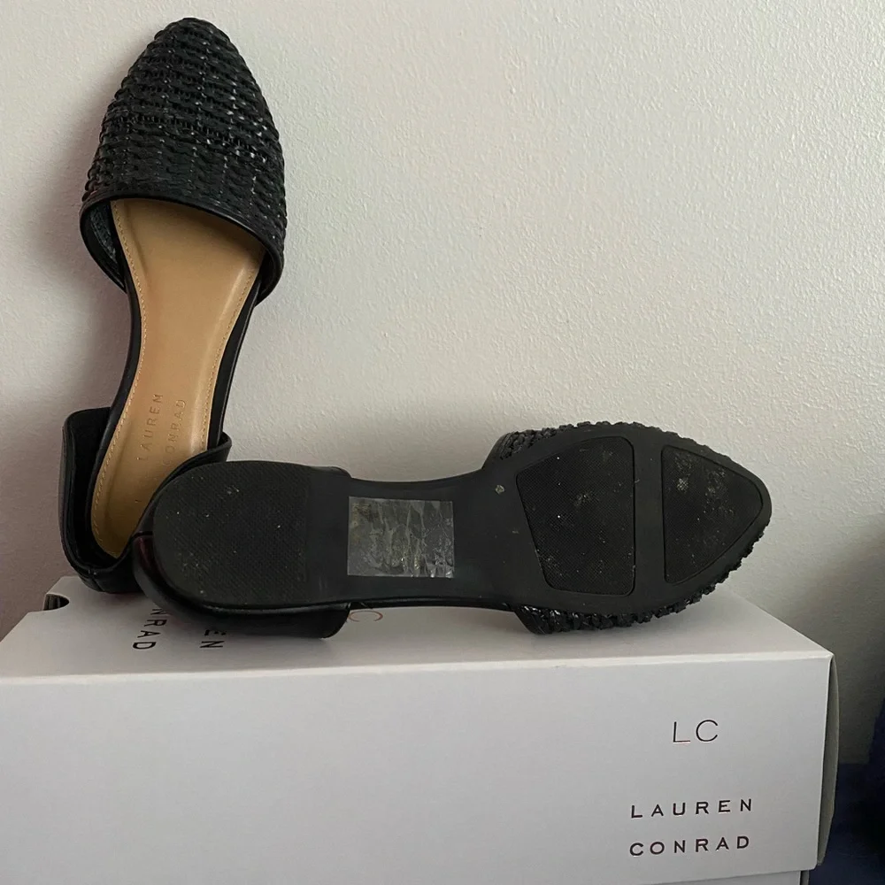 LC Lauren Conrad Black Woven Flats - Picture 3 of 6